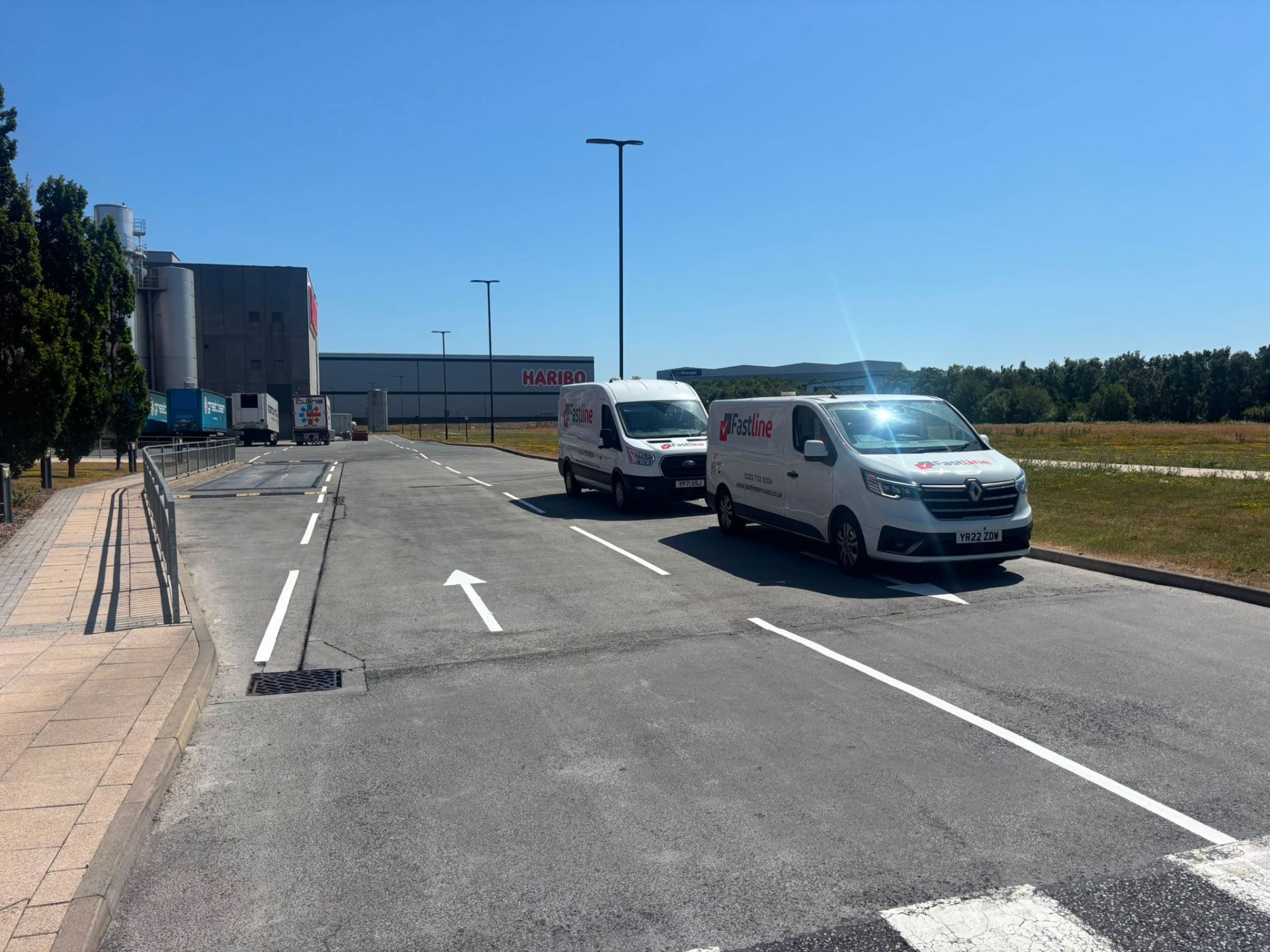 Fastline team delivering warehouse safety solutions in a UK distribution centre