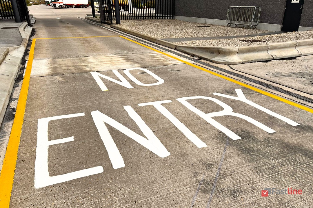 Fresh MMA ‘No Entry’ marking in the iPort Rail service yard